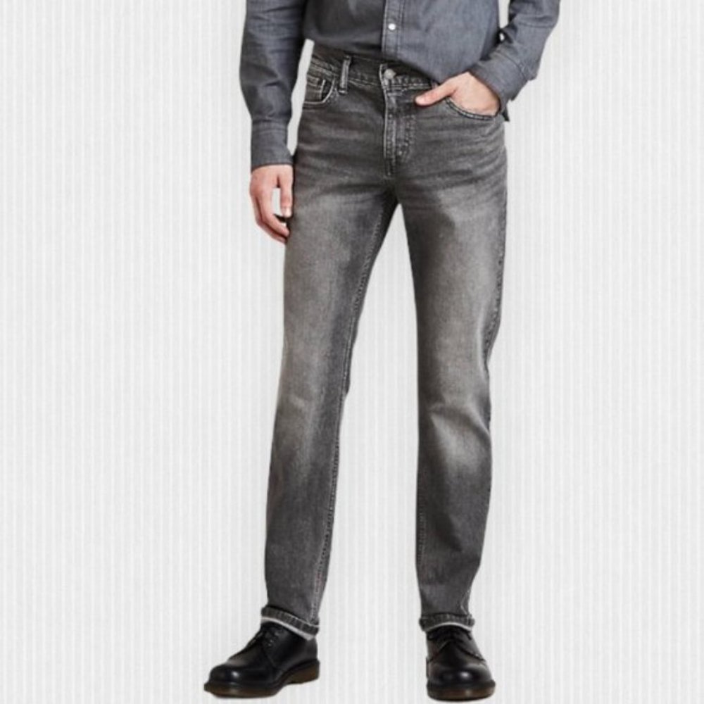 New Levi’s 511 Slim Whiskered Cotton Stretch Grey Jeans